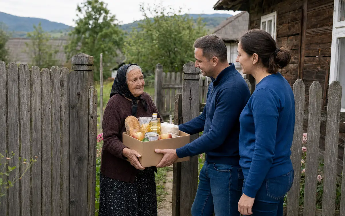 Sprijin oferit unei persoane vârstnice